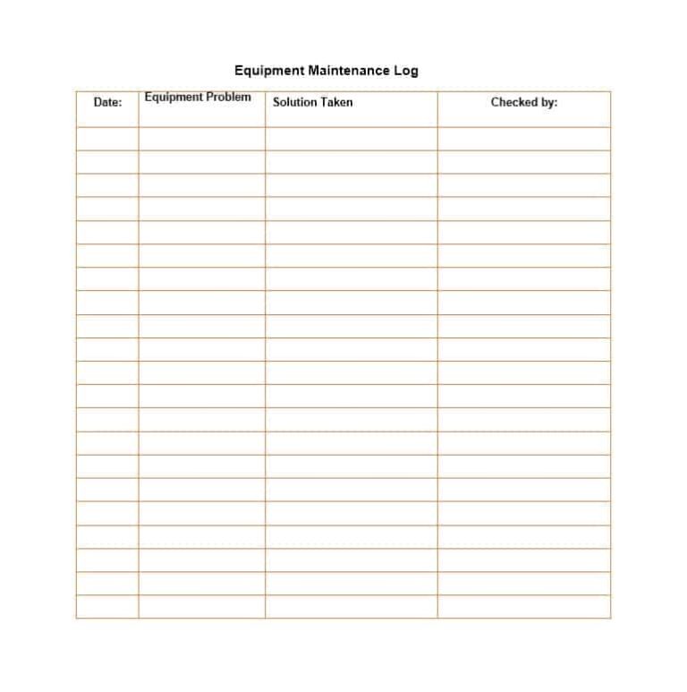 Equipment Fault Report Template 6 PROFESSIONAL TEMPLATES