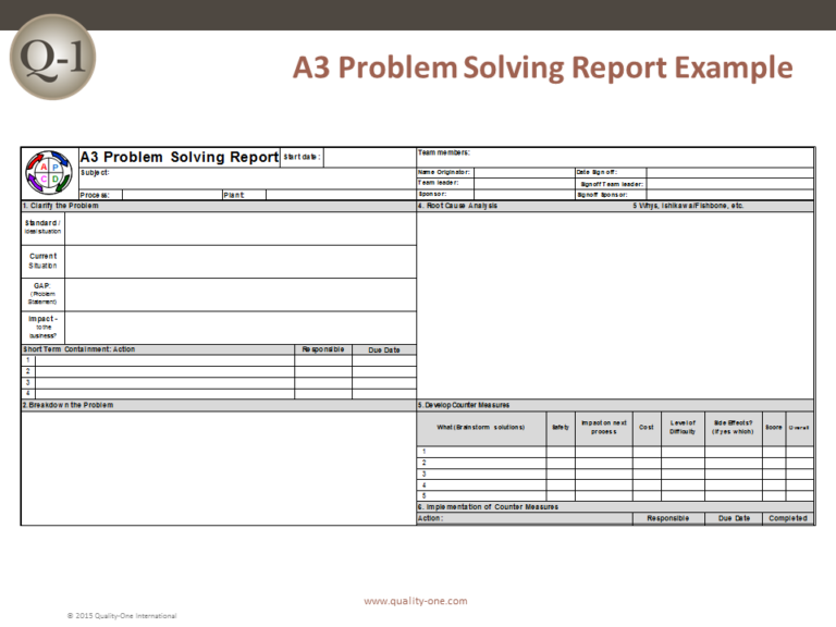 A3 Report Template 3 Professional Templates Professional Templates 6554