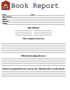 Book Report Template 2Nd Grade (1) - PROFESSIONAL TEMPLATES ...