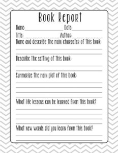 Book Report Template 3Rd Grade (5) - PROFESSIONAL TEMPLATES ...