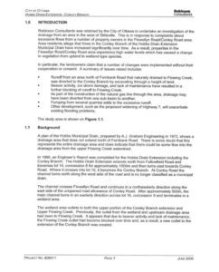 Drainage Report Template Professional Templates Professional