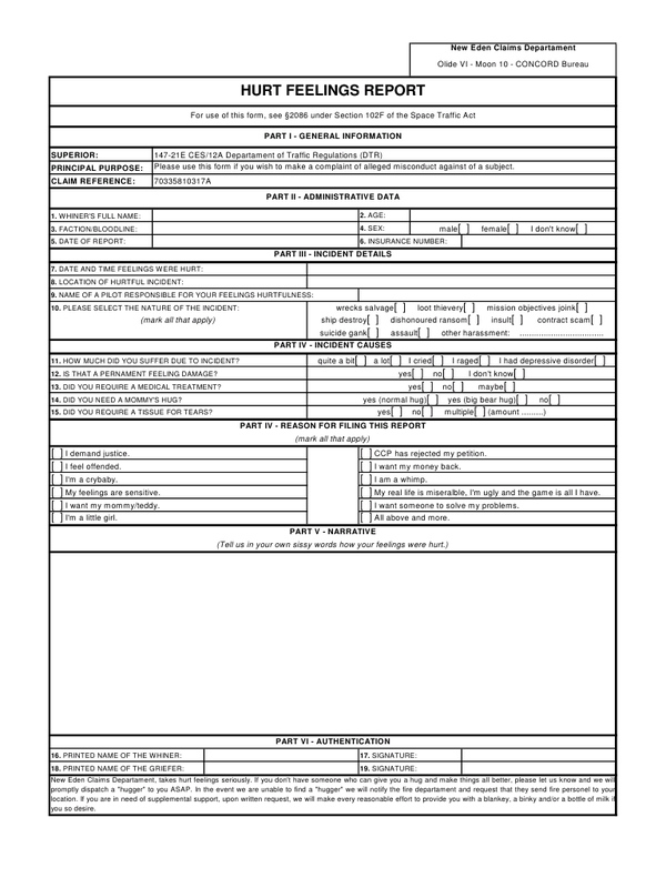 Hurt Feelings Report Template 17 PROFESSIONAL TEMPLATES 