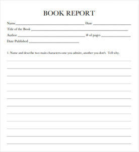 Middle School Book Report Template (5) - PROFESSIONAL TEMPLATES ...