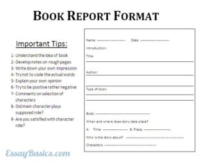 College Book Report Template (6) - PROFESSIONAL TEMPLATES ...