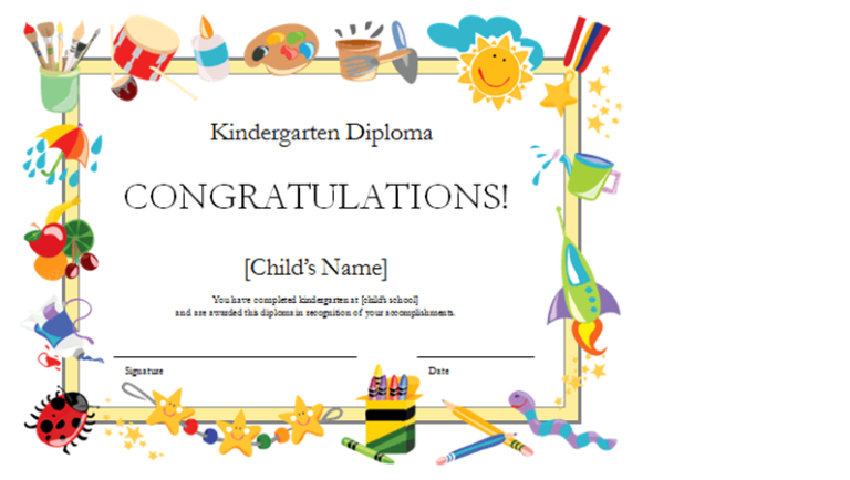 Childrens Certificate Template (2) - PROFESSIONAL TEMPLATES ...