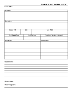 Fire Evacuation Drill Report Template (1) - PROFESSIONAL TEMPLATES ...