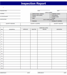 Part Inspection Report Template (1) - PROFESSIONAL TEMPLATES ...