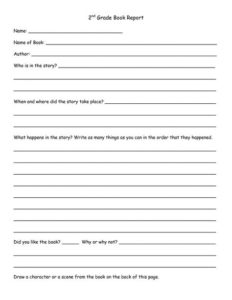 Second Grade Book Report Template (4) - PROFESSIONAL TEMPLATES ...