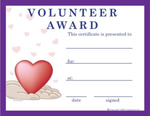 Volunteer Award Certificate Template (2) - PROFESSIONAL TEMPLATES ...