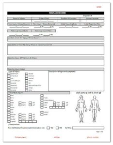 First Aid Incident Report Form Template (7) - PROFESSIONAL TEMPLATES ...