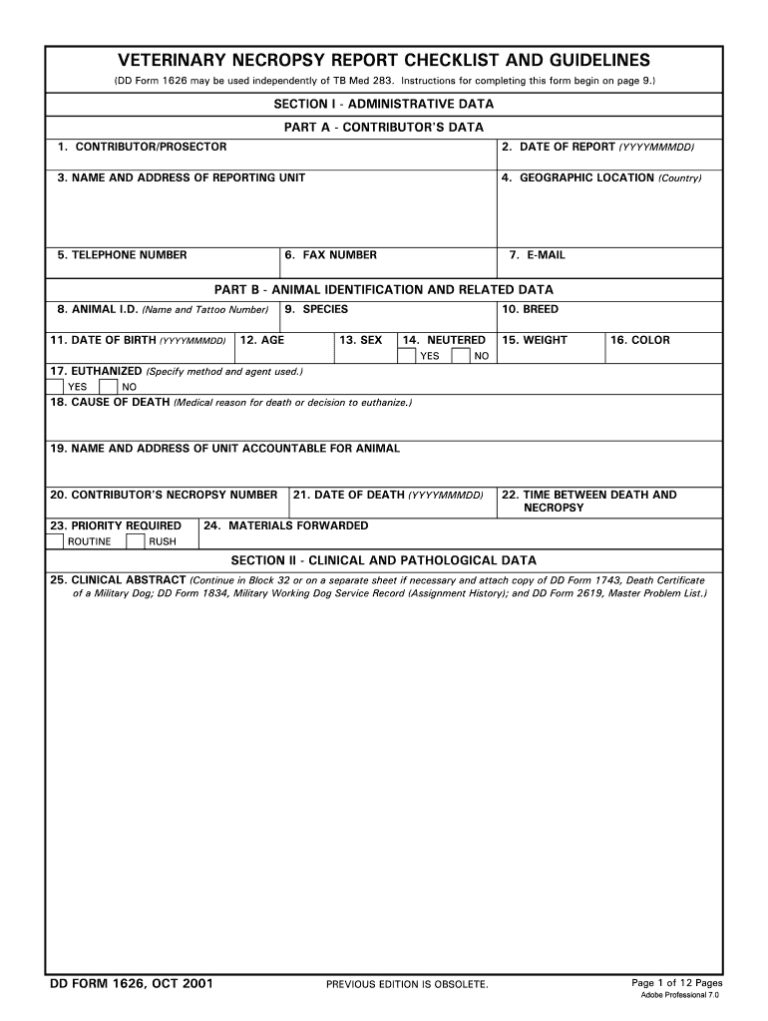 Fake Autopsy Report Template