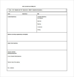 Blank Unit Lesson Plan Template (1) - PROFESSIONAL TEMPLATES ...