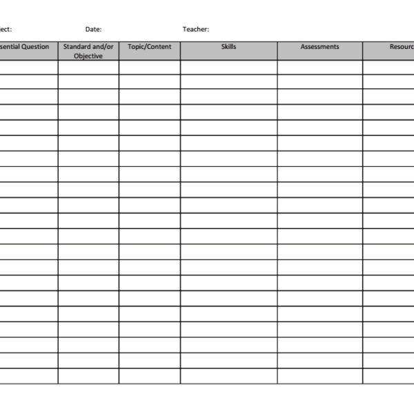 Blank Curriculum Map Template (1) - PROFESSIONAL TEMPLATES ...