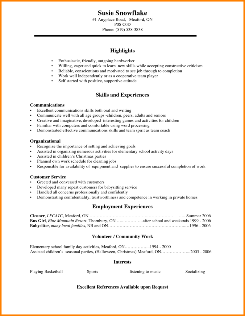 Resume Templates High School (1) - PROFESSIONAL TEMPLATES ...