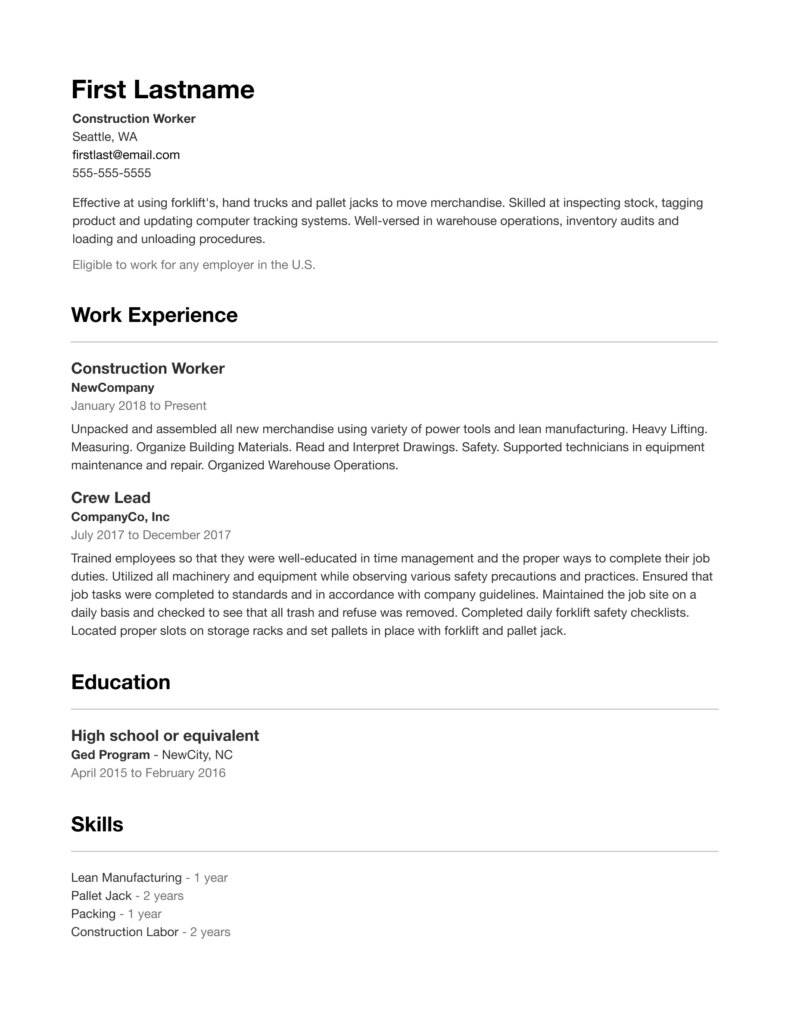 good summary for indeed resume examples