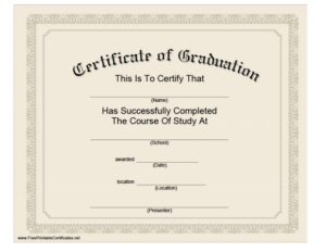 Year 6 Graduation Certificate Template (2) - PROFESSIONAL TEMPLATES ...