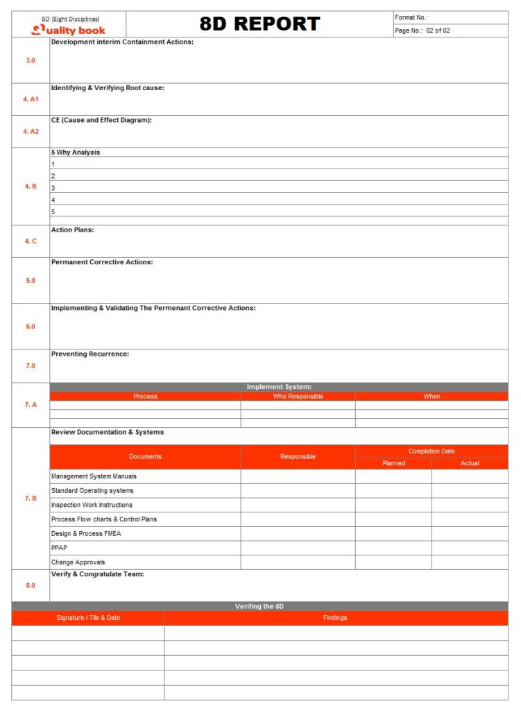 8d Report Template Excel Download PROFESSIONAL TEMPLATES