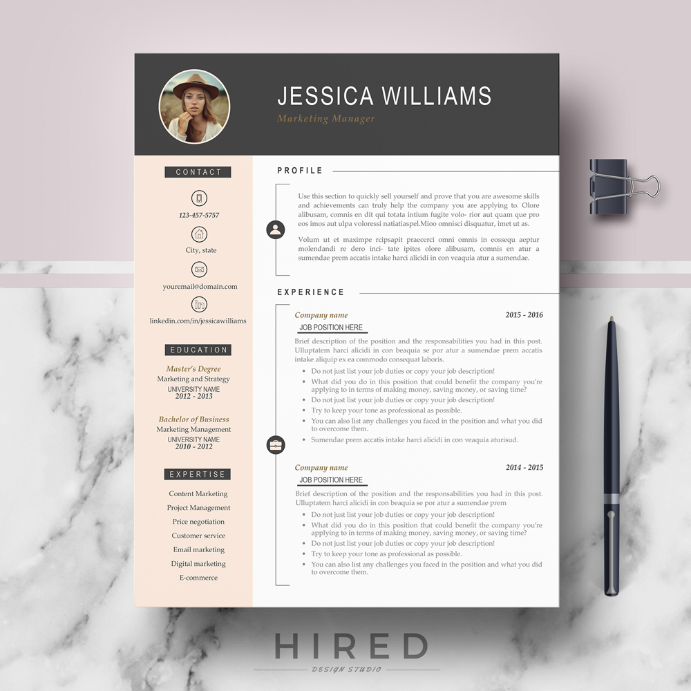Resume Template Professional Modern Resume Template For Pages Clean Hot Sex Picture