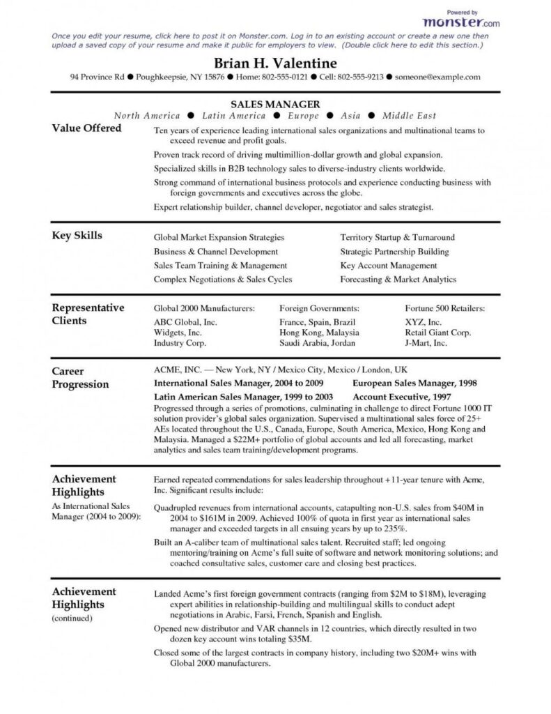 Resume Templates Monster (1) - PROFESSIONAL TEMPLATES | PROFESSIONAL ...