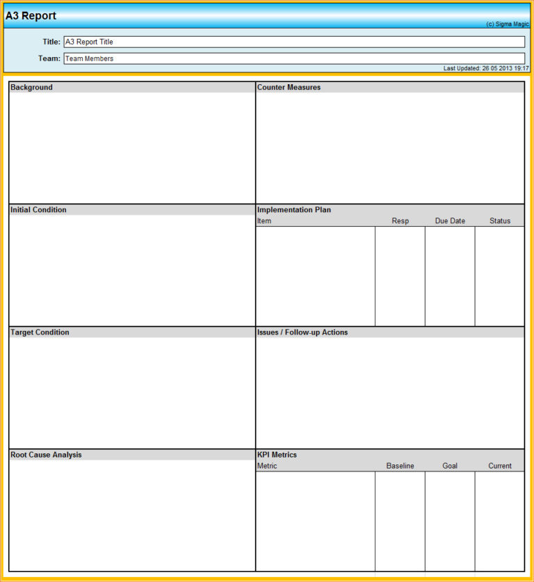 A3 Report Template Xls 2 Professional Templates Professional Templates 6779