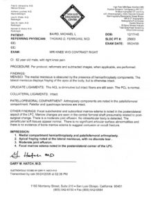 Knee X Ray Report Template (1) - PROFESSIONAL TEMPLATES | PROFESSIONAL ...