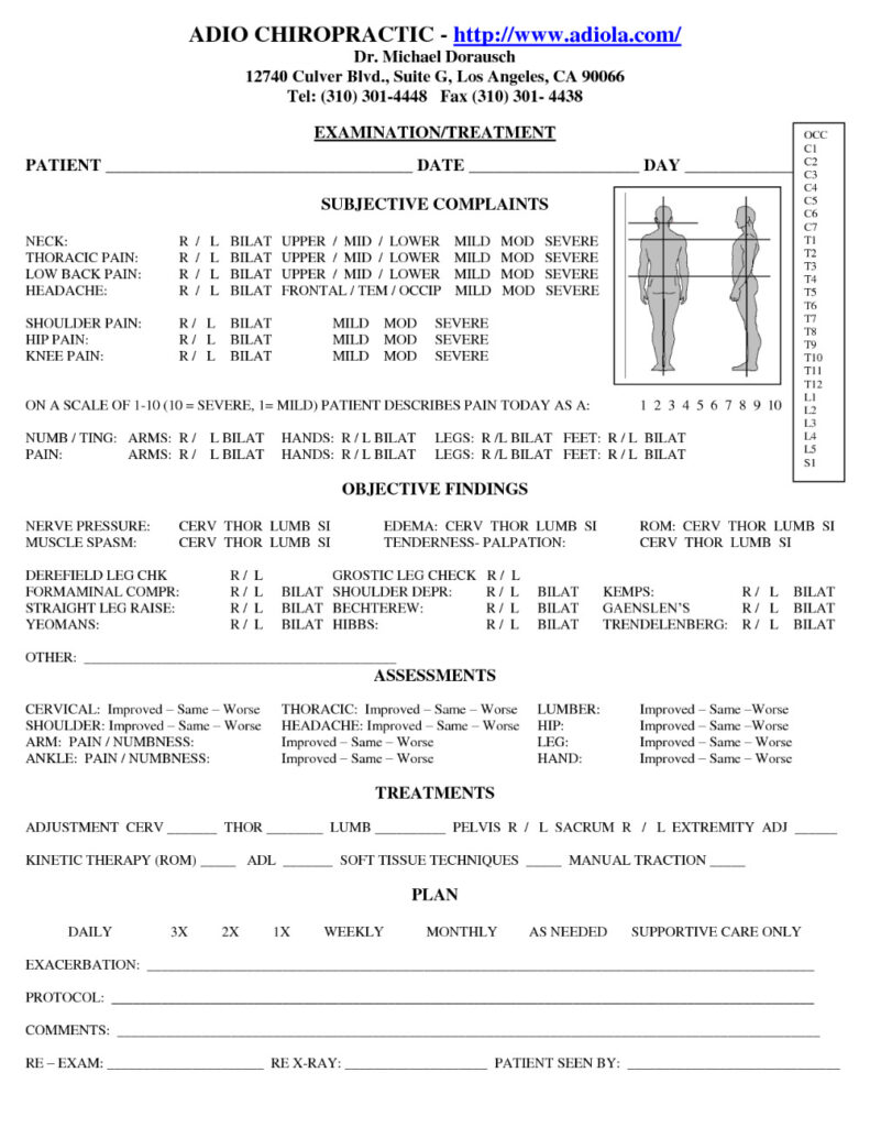 X Ray Report Template Chiropractic (2) PROFESSIONAL TEMPLATES